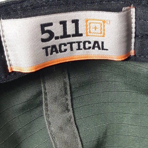 5 11 Tactical Hat Adjustable Cap Khaki Green Embroidered Rise Up - Picture 7 of 8